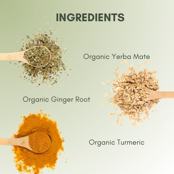 Organic Turmeric Ginger Mate - Loose Leaf Tea - Full Leaf Tea Company - Ingredients Listed on Page