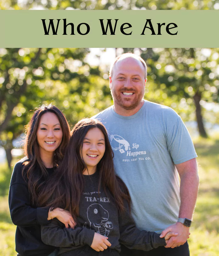 Picture of our founders, Matt & Lisa Hammonds and their daughter. Text stating 'Who We Are' linking to the Who We Are page