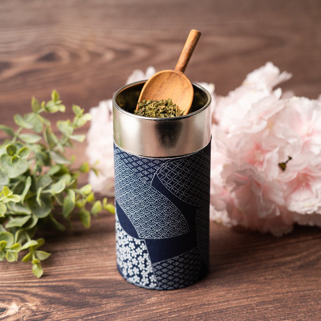 Japanese Tea Canister - Blue - Accessories - Full Leaf Tea Company