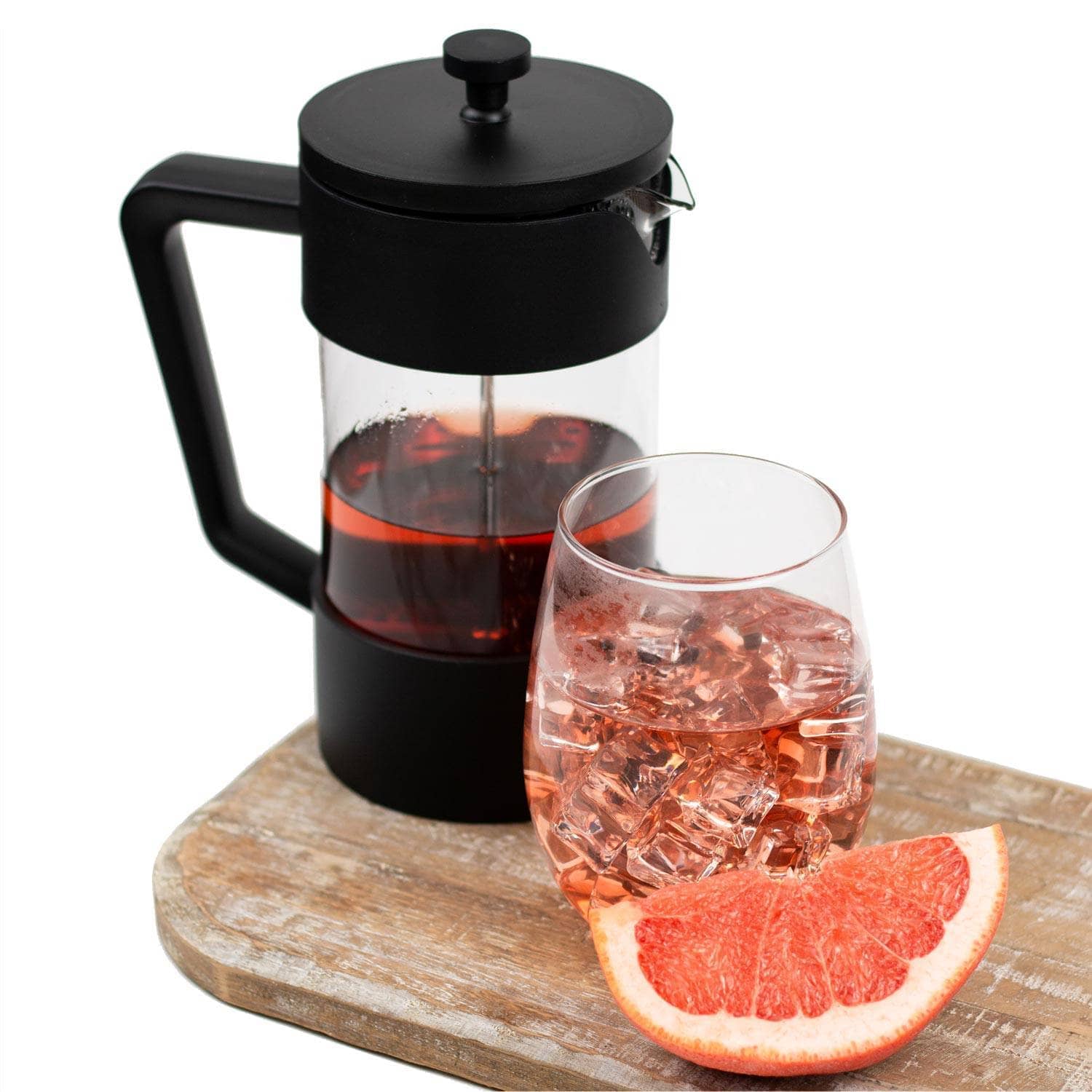 Signature Tea Press - Black - Loose Leaf Tea Glass Tea Press – Full ...
