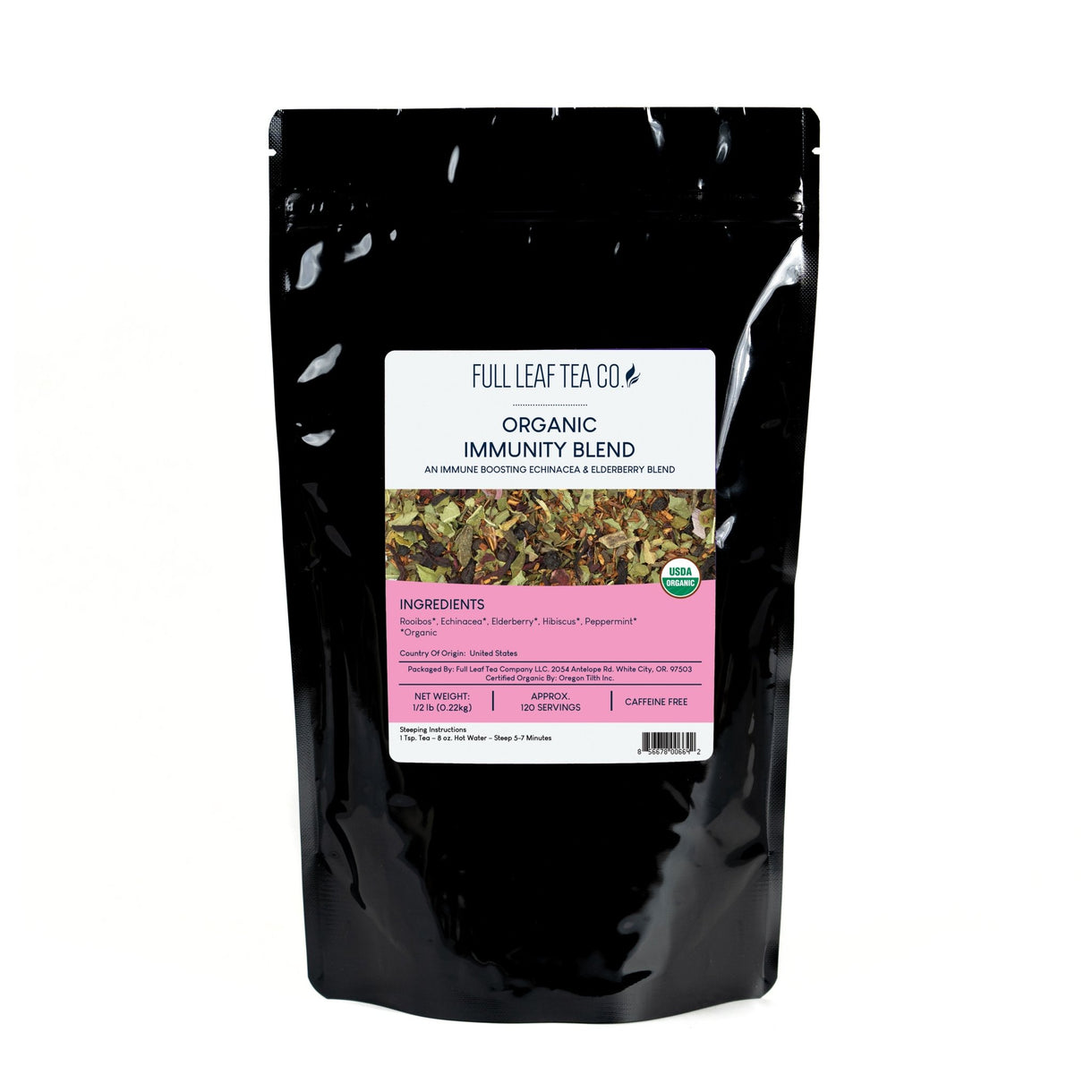 Organic Immunity Blend - Loose Leaf Tea - Full Leaf Tea Company - 1/2 lb Bulk Bag (approx. 120 servings)