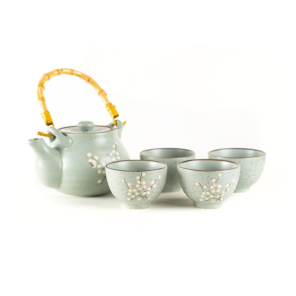 Jade Blossom Ceramic Tea Set - Accessories - Full Leaf Tea Company