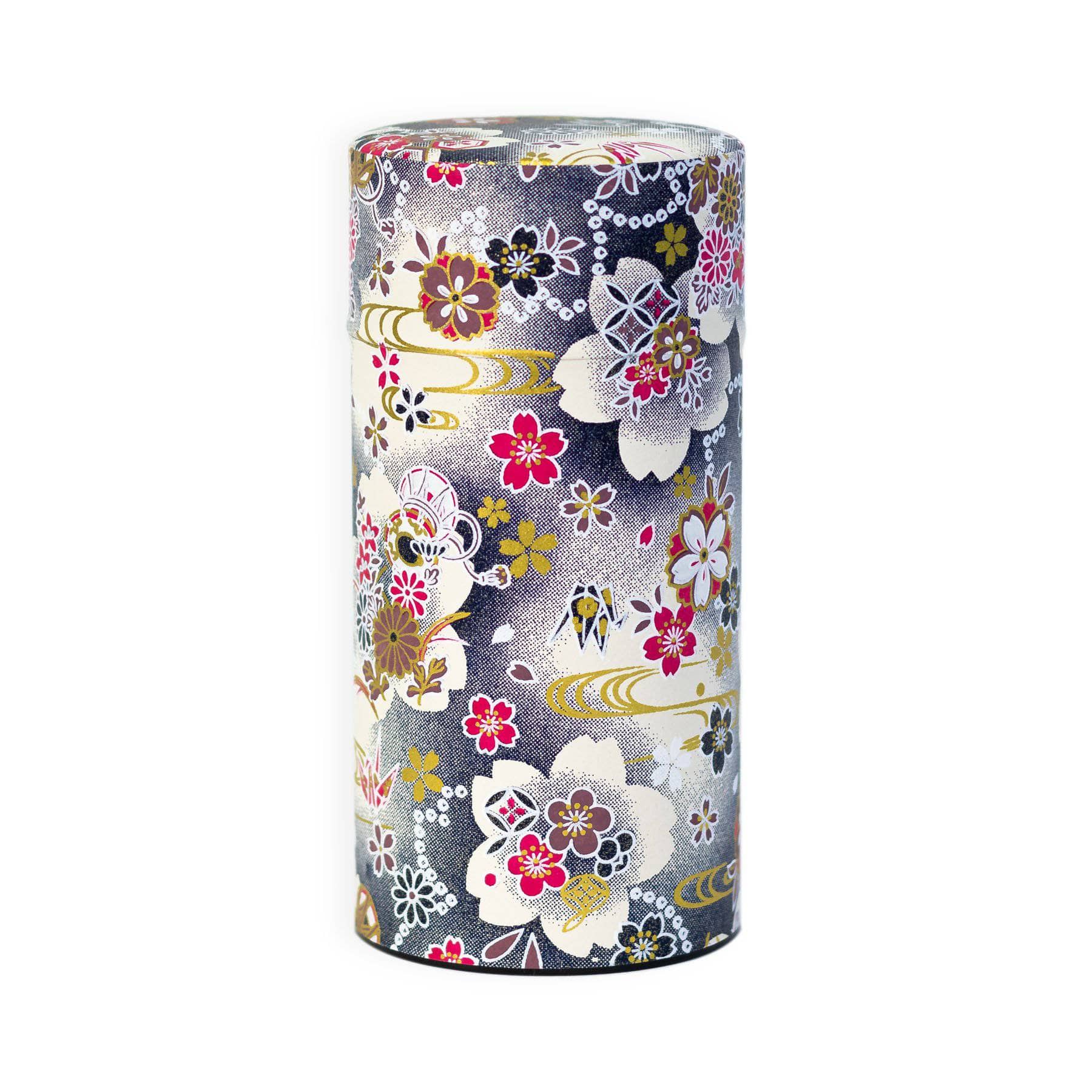 Tea Canister - Japanese Floral  -  Accessories  -  Full Leaf Tea Company