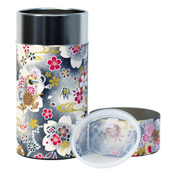 Tea Canister - Japanese Floral  -  Accessories  -  Full Leaf Tea Company