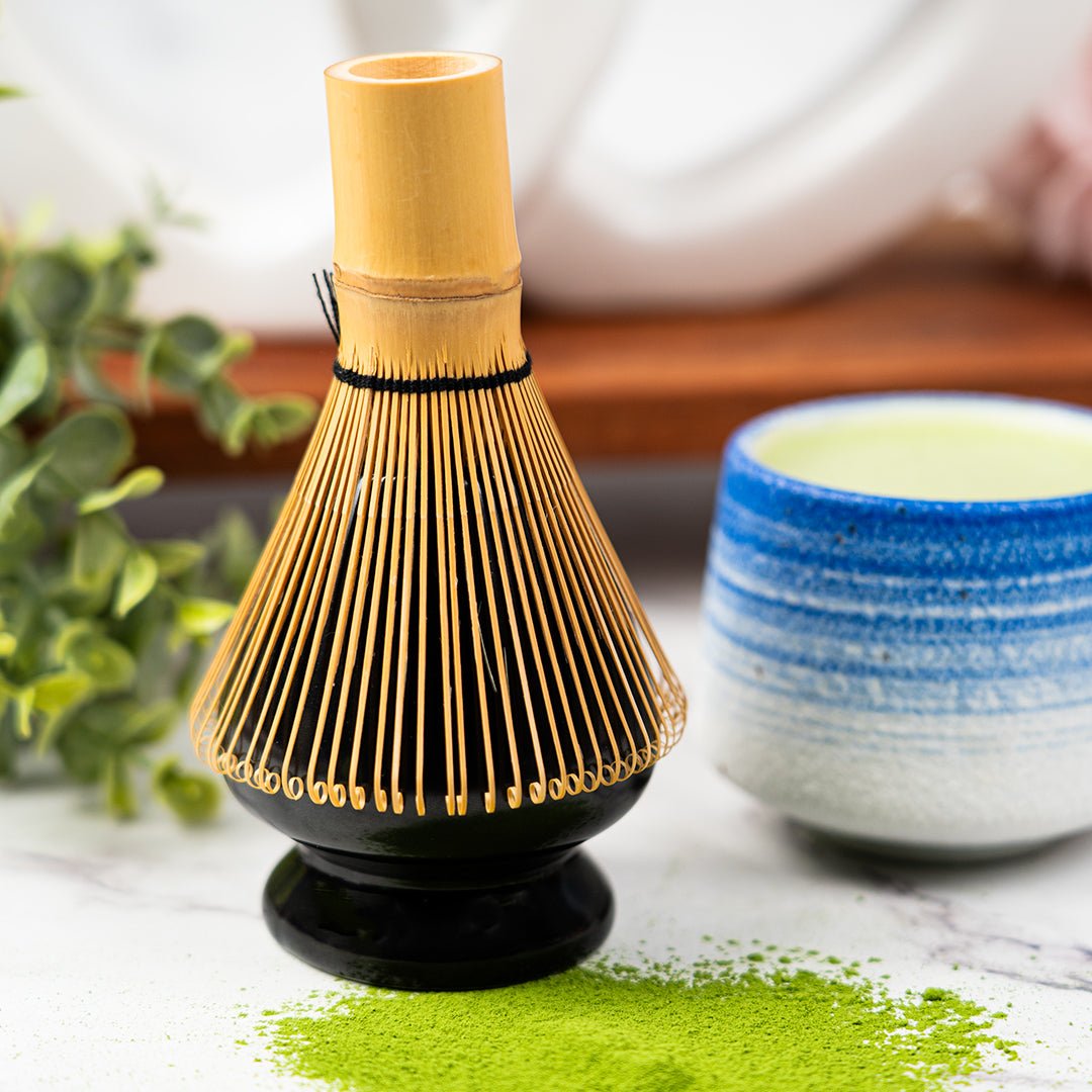 Matcha Bamboo Whisk with Japanese Holder - Accessories - Full Leaf Tea Company