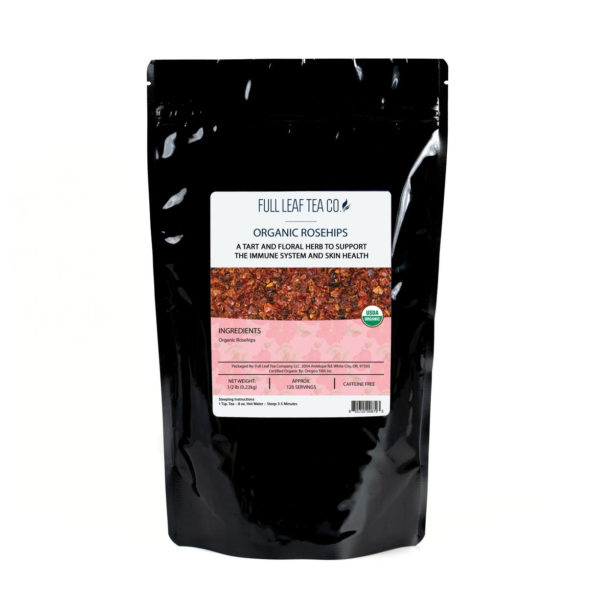 Organic Rosehips - Loose Leaf Tea - Full Leaf Tea Company - 1/2 lb Bulk Bag (approx. 120 servings)