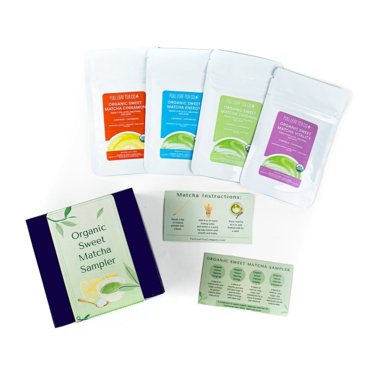 Organic Sweet Matcha Sampler - Matcha - Full Leaf Tea Company