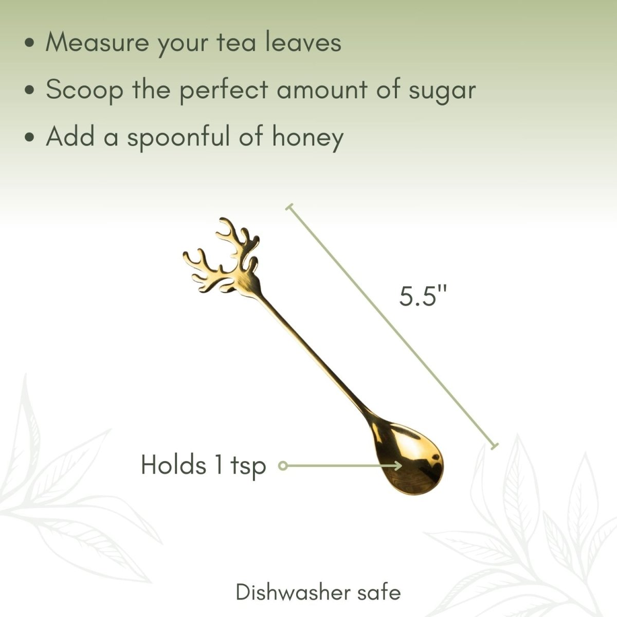 Gold Antler Spoon - Full Leaf Tea Company