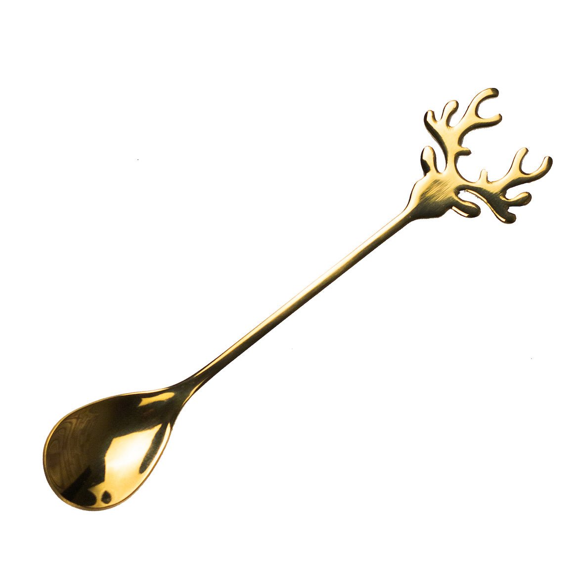 Gold Reindeer Spoon - Full Leaf Tea Company