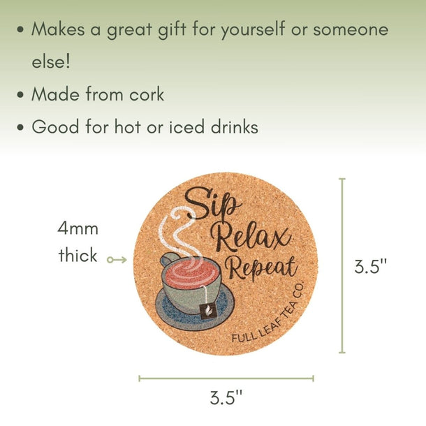 Printed Cork Coaster - Accessories - Full Leaf Tea Company