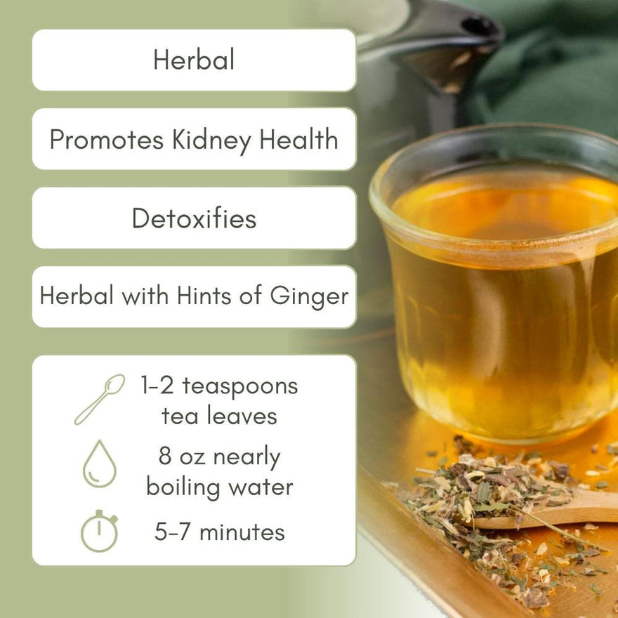 Organic Kidney Cleanse Herbal Tea Blend for Kidney Health Full Leaf