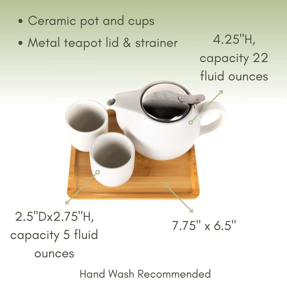 Matte Ceramic Tea Set (multiple colors) - Accessories - Full Leaf Tea Company