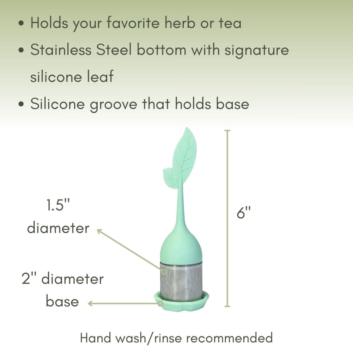 Full Leaf Signature Leaf Infuser - Mint - Accessories - Full Leaf Tea Company
