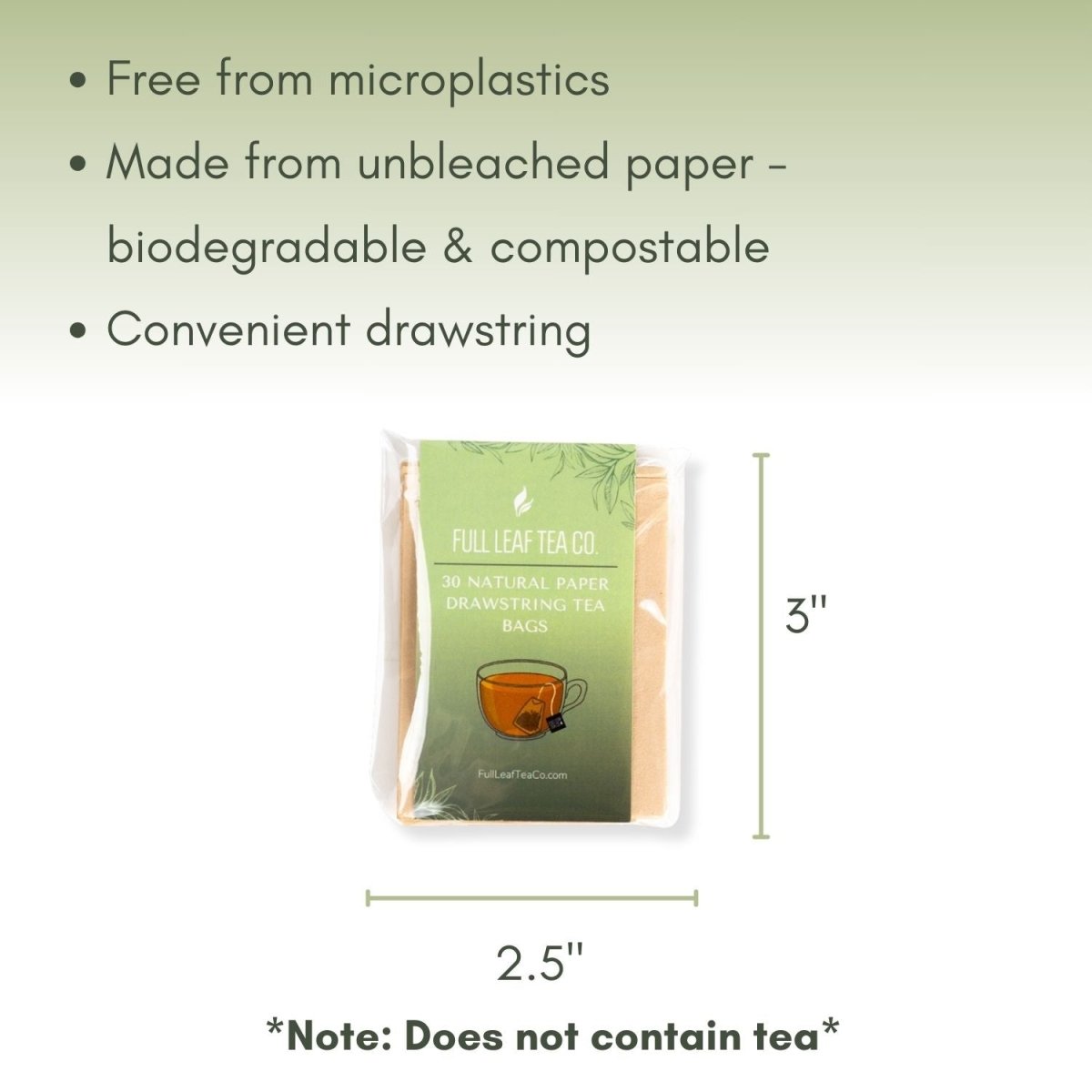Paper Tea Teah Loose Leaf Drawstring Tea Bags - Natural Paper – Full Leaf Tea Company